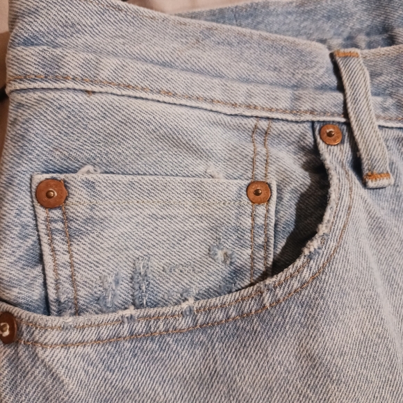 Levis 501 CT Selvedge Ripped Jeans - Picture 7 of 16